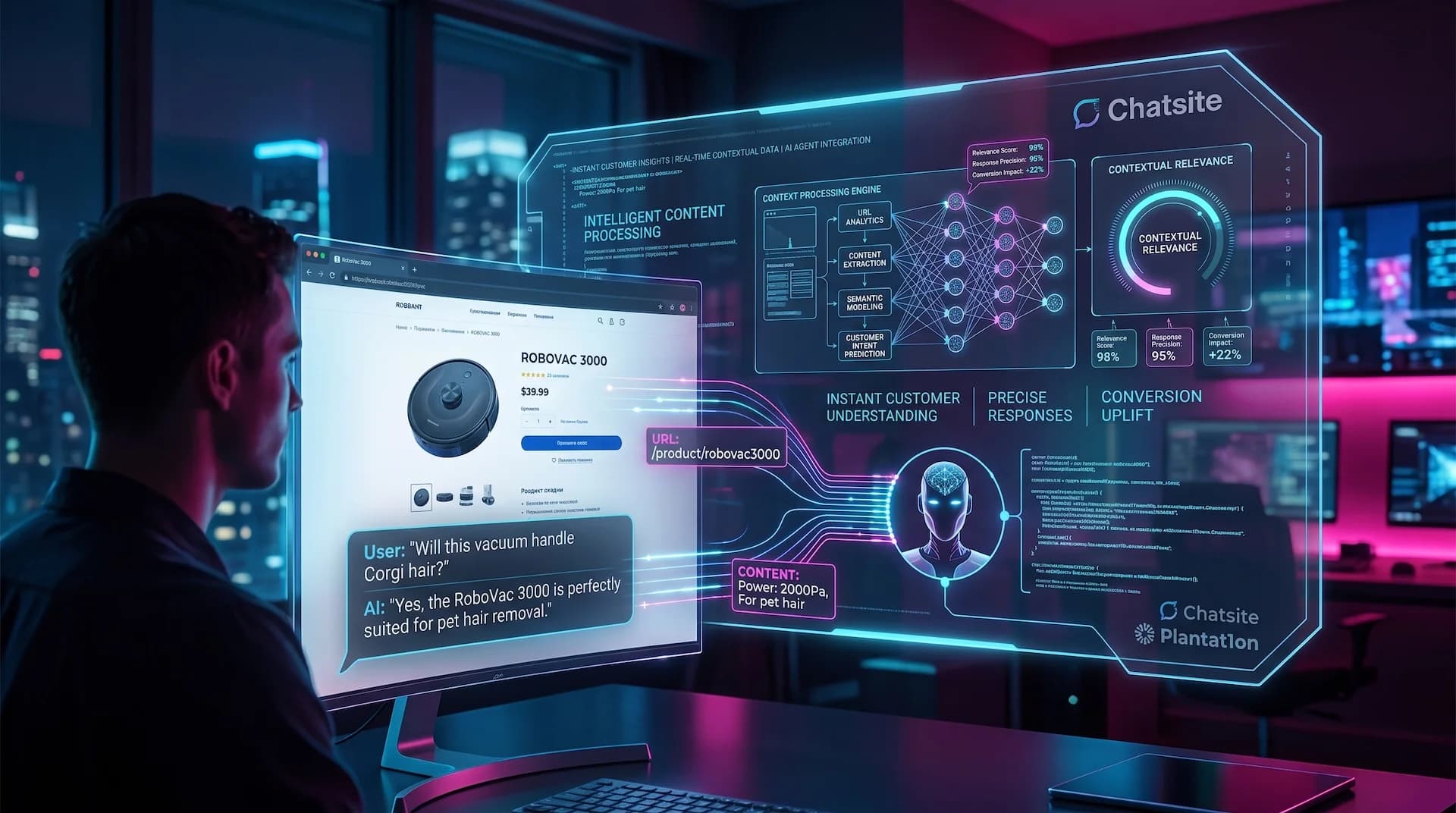 Smart Context: How an AI Agent Reads the Website with Your Customer and Sells Better